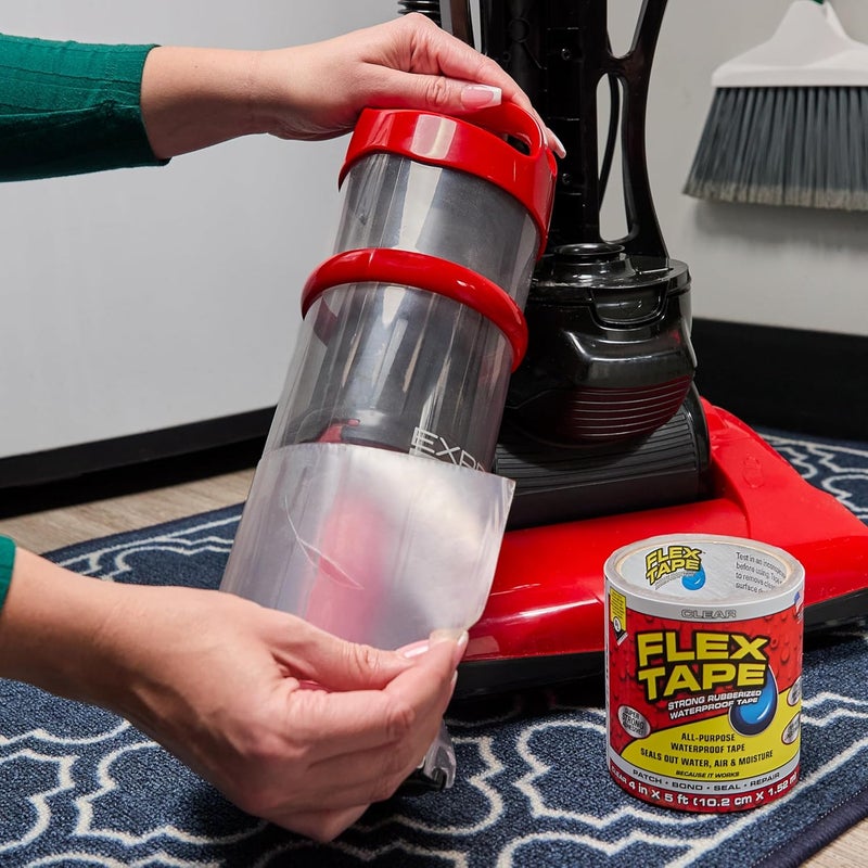 FLEX TAPE , Original Thick Flexible Rubberized Waterproof Tape - Seal and Patch Leaks, Works Underwater, Indoor Outdoor - Home RV Roof Plumbing and Pool Repairs, Clear, 4 in x 5 ft, Pack of 1 - Image 5